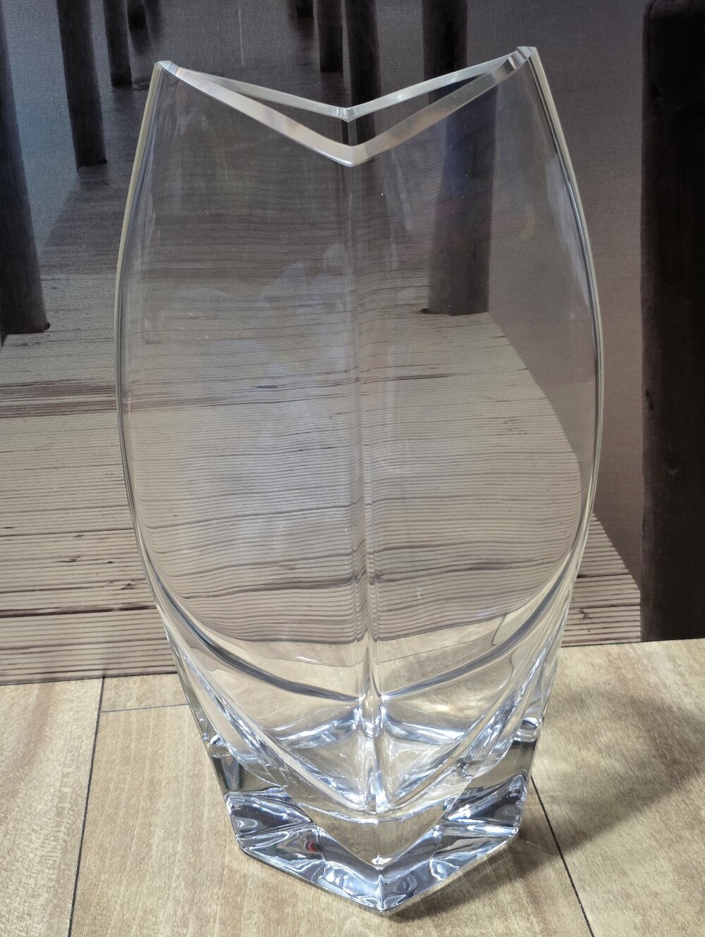 Clear Glass Decorative Vase - Elegant Crystal-Look Home Accent